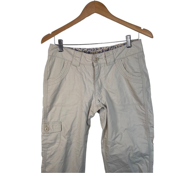 Carhartt Women’s Khaki 100% Cotton Cropped Cargo Pockets Capri Pants Size 4 - Picture 6 of 14